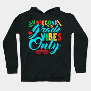 2nd Grade Vibes Teachers Boys Girls Funny Back To School Hoodie